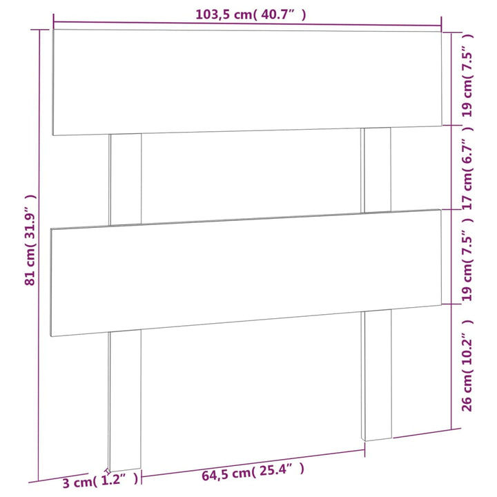 sengegærde 103,5x3x81 cm massivt fyrretræ hvid