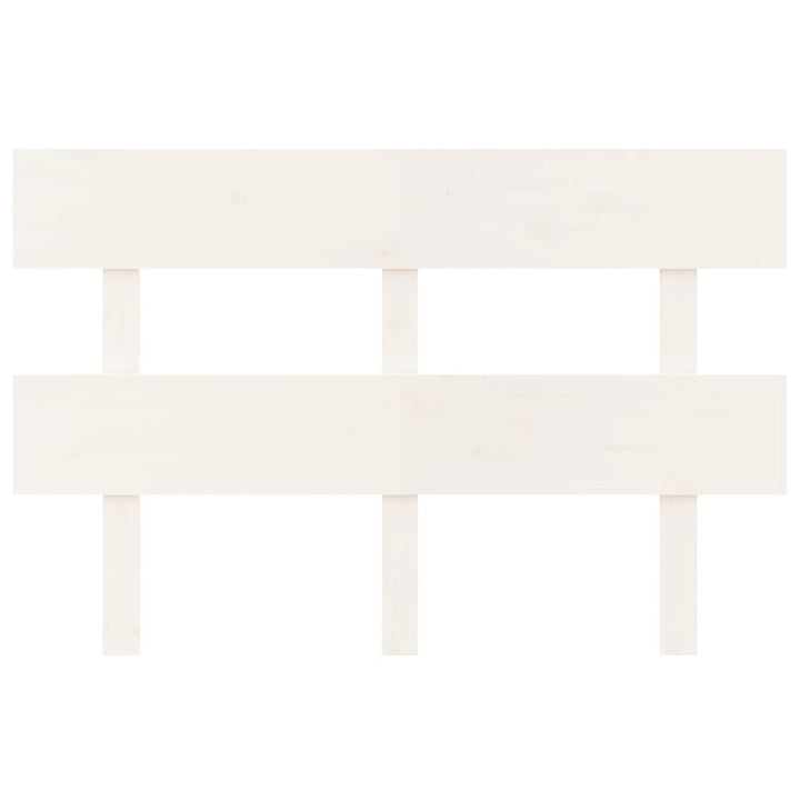 sengegærde 124x3x81 cm massivt fyrretræ hvid