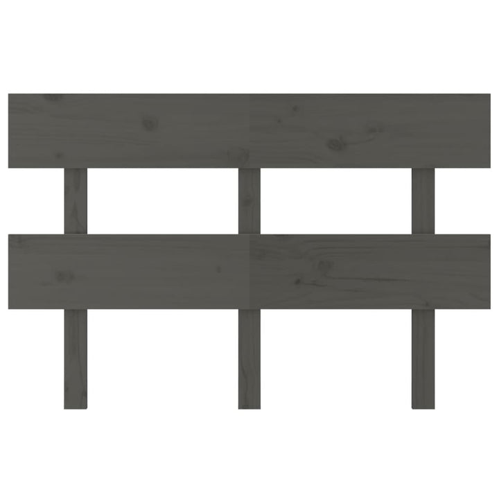 sengegærde 138x3x81 cm massivt fyrretræ grå