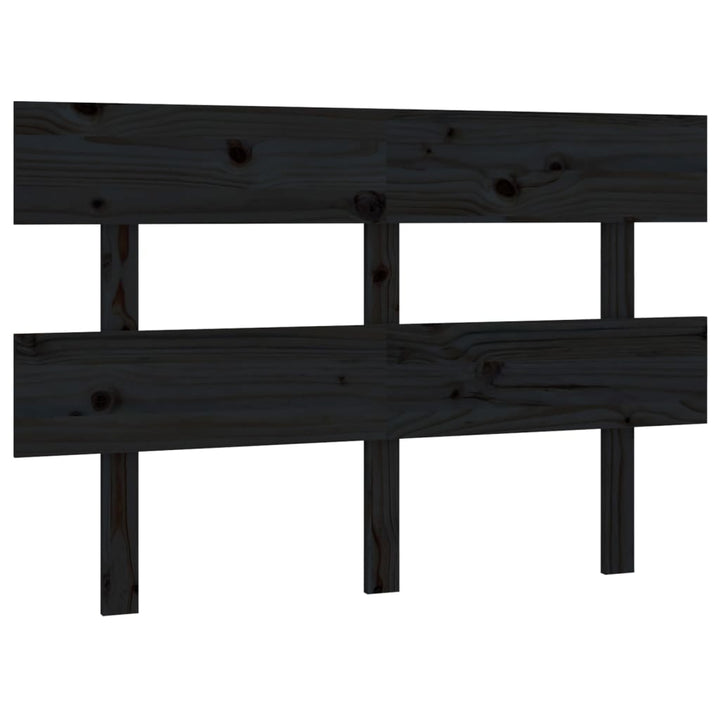 sengegærde 144x3x81 cm massivt fyrretræ sort