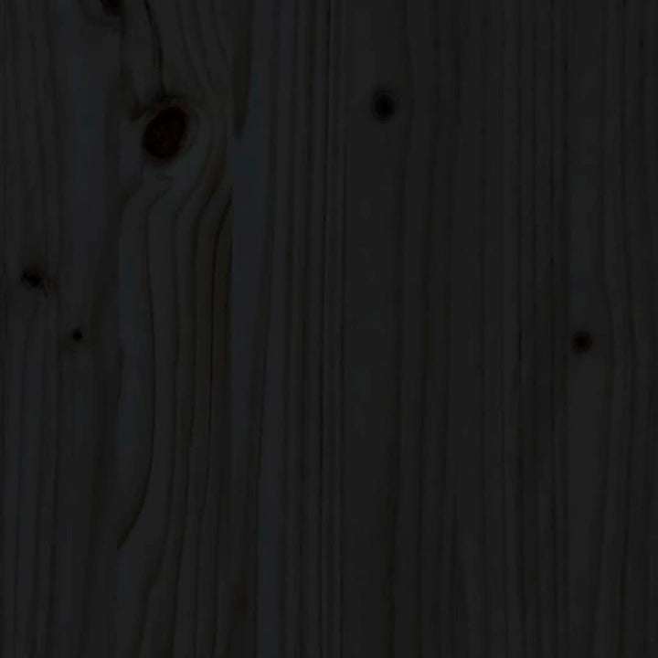 sengegærde 144x3x81 cm massivt fyrretræ sort