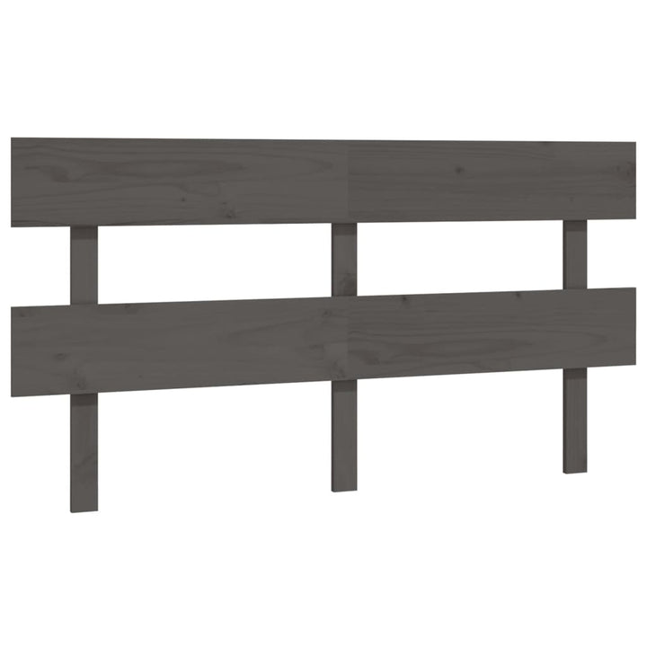 sengegærde 154x3x81 cm massivt fyrretræ grå