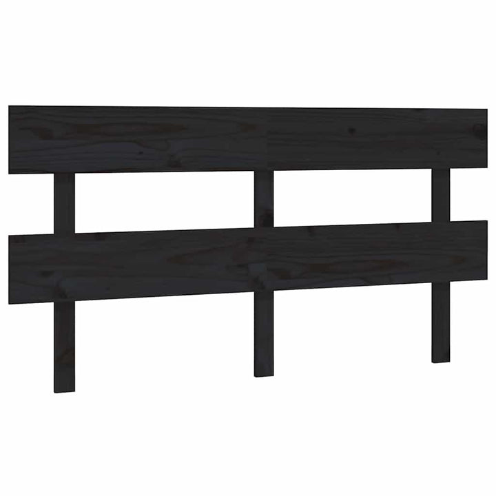 sengegærde 164x3x81 cm massivt fyrretræ sort