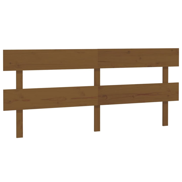 sengegærde 204x3x81 cm massivt fyrretræ gyldenbrun