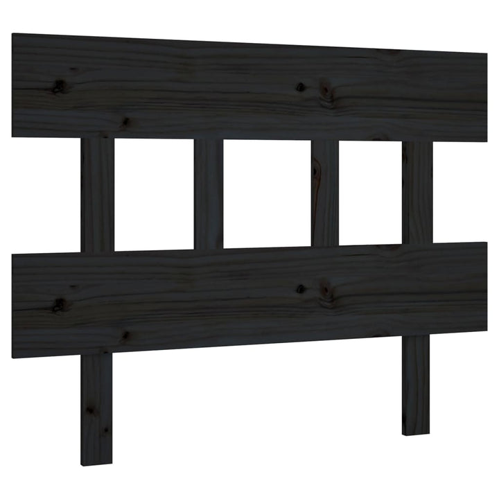 sengegærde 78,5x3x81 cm massivt fyrretræ sort