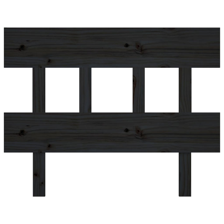 sengegærde 78,5x3x81 cm massivt fyrretræ sort