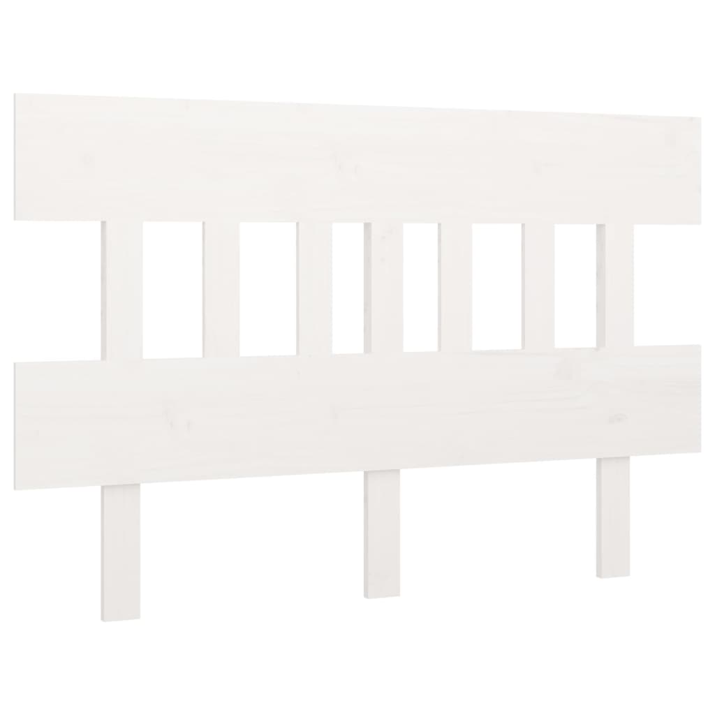 sengegærde 123,5x3x81 cm massivt fyrretræ hvid
