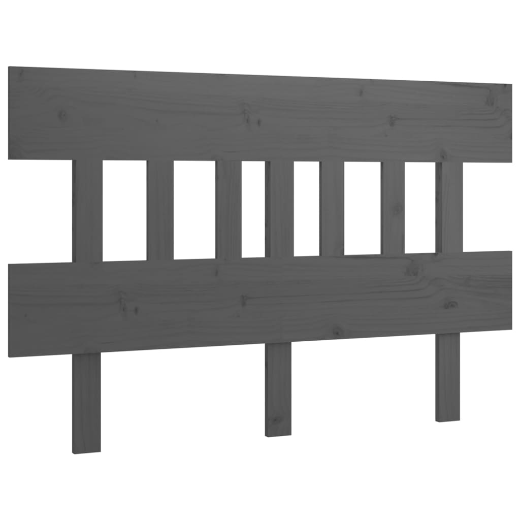 sengegærde 163,5x3x81 cm massivt fyrretræ grå