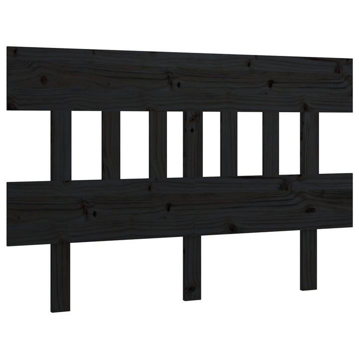sengegærde 163,5x3x81 cm massivt fyrretræ sort