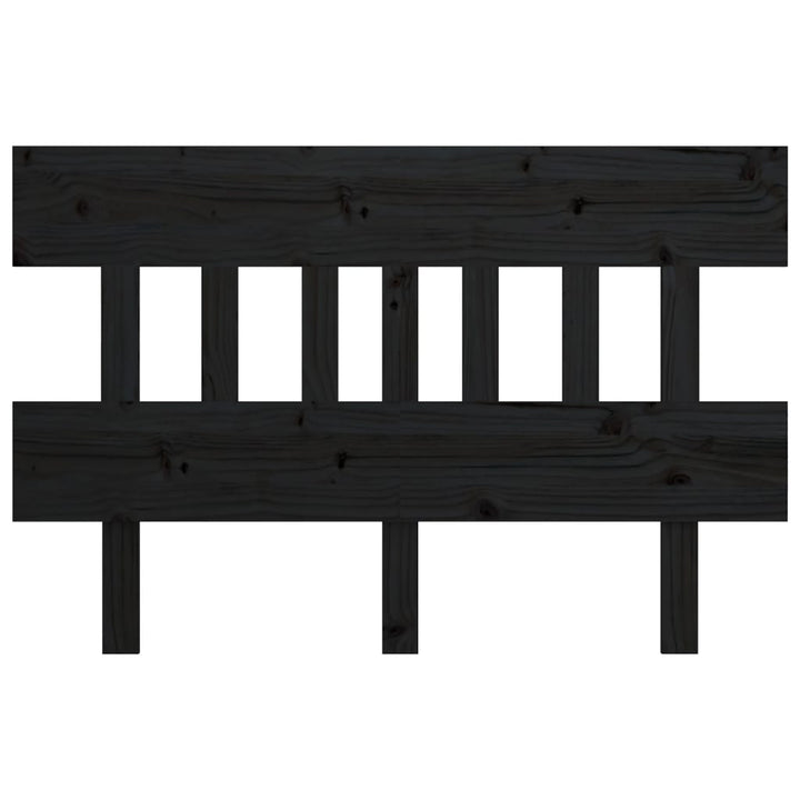 sengegærde 163,5x3x81 cm massivt fyrretræ sort