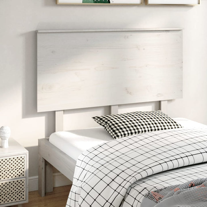 sengegærde 124x6x82,5 cm massivt fyrretræ hvid