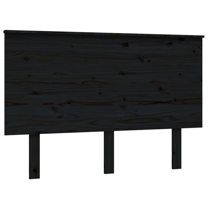 sengegærde 124x6x82,5 cm massivt fyrretræ sort