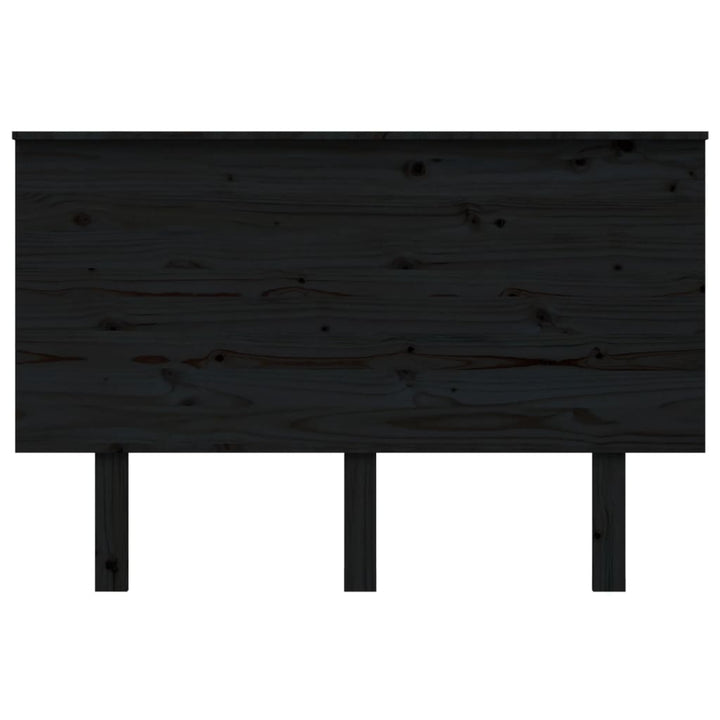 sengegærde 124x6x82,5 cm massivt fyrretræ sort