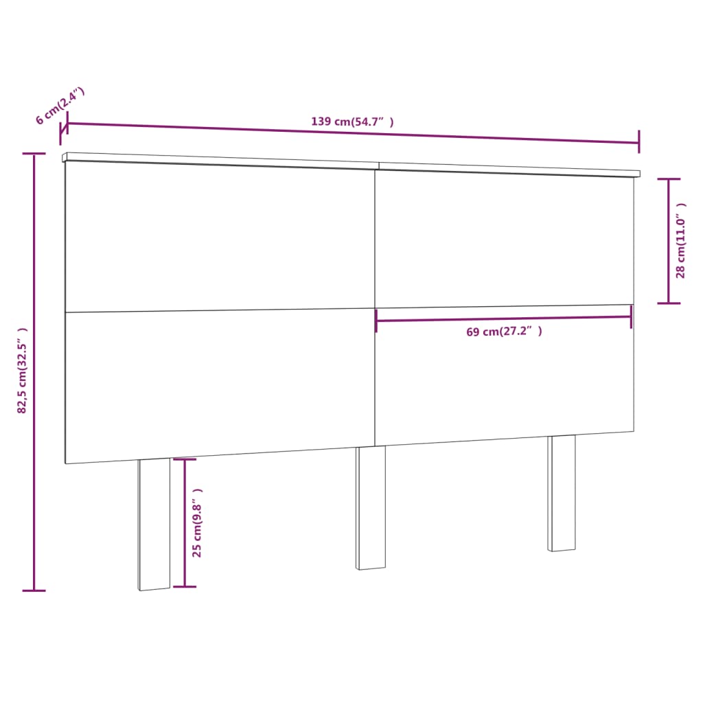 sengegærde 139x6x82,5 cm massivt fyrretræ gyldenbrun