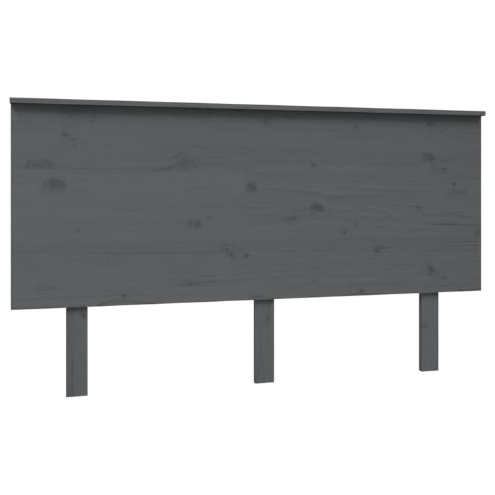 sengegærde 144x6x82,5 cm massivt fyrretræ grå