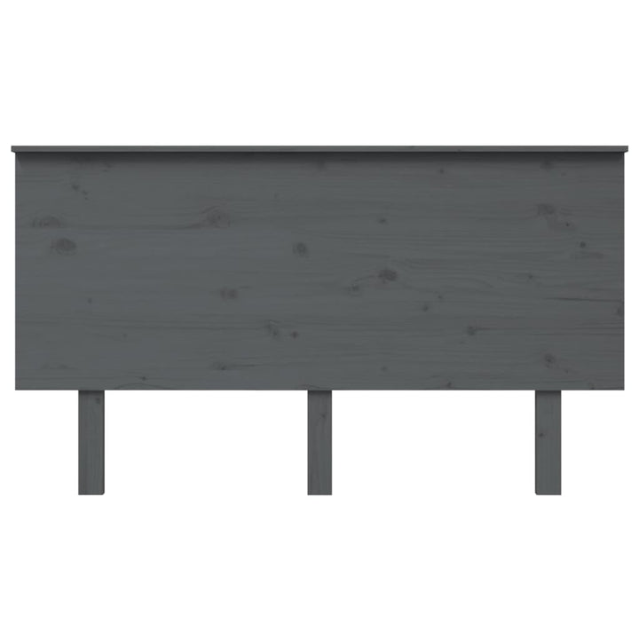 sengegærde 144x6x82,5 cm massivt fyrretræ grå