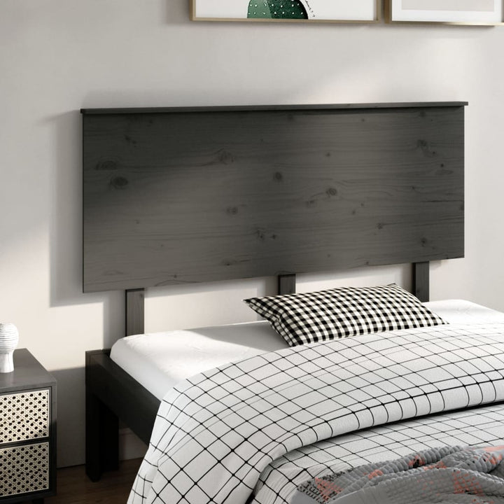 sengegærde 144x6x82,5 cm massivt fyrretræ grå