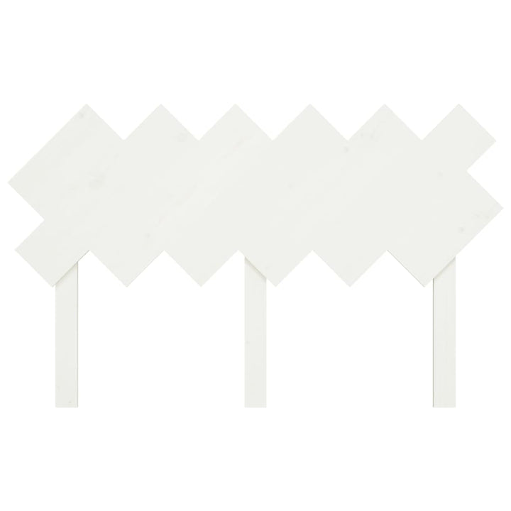 sengegærde 132x3x81 cm massivt fyrretræ hvid