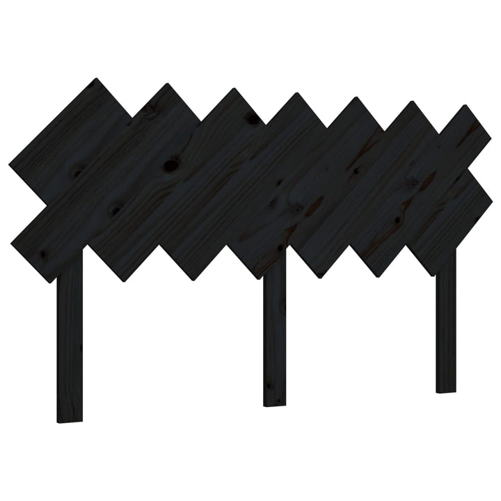 sengegærde141x3x80,5 cm massivt fyrretræ sort