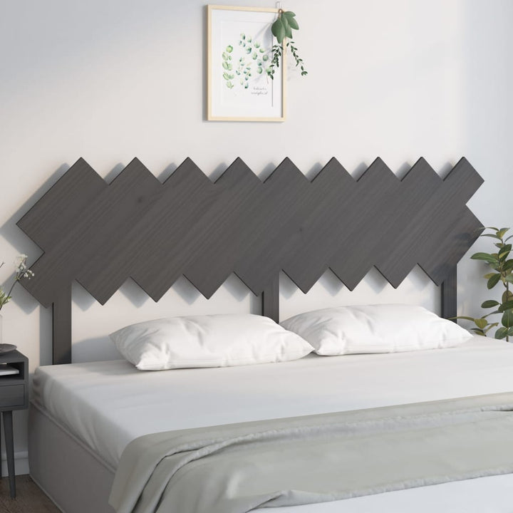 sengegærde 178x3x80,5 cm massivt fyrretræ grå