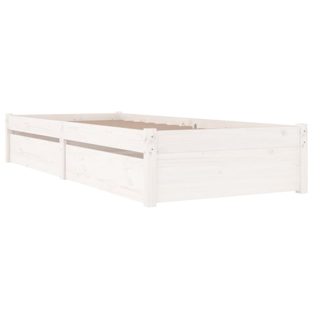 sengeramme med skuffer 75x190 cm Small Single hvid