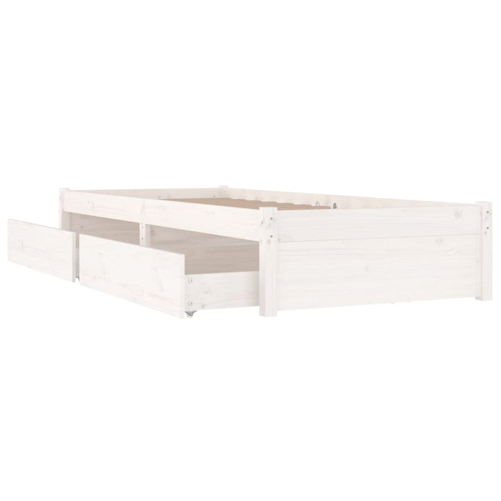 sengeramme med skuffer 75x190 cm Small Single hvid
