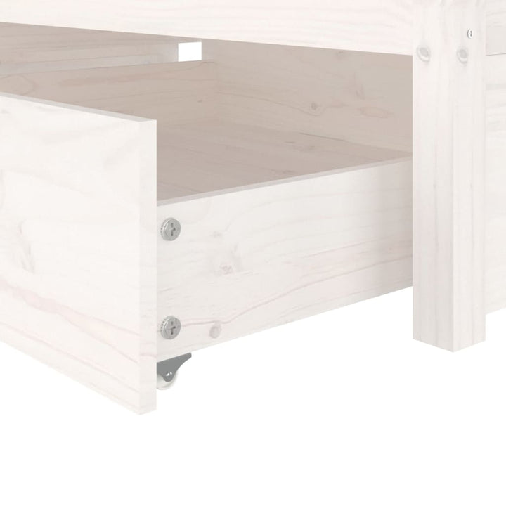 sengeramme med skuffer 75x190 cm Small Single hvid