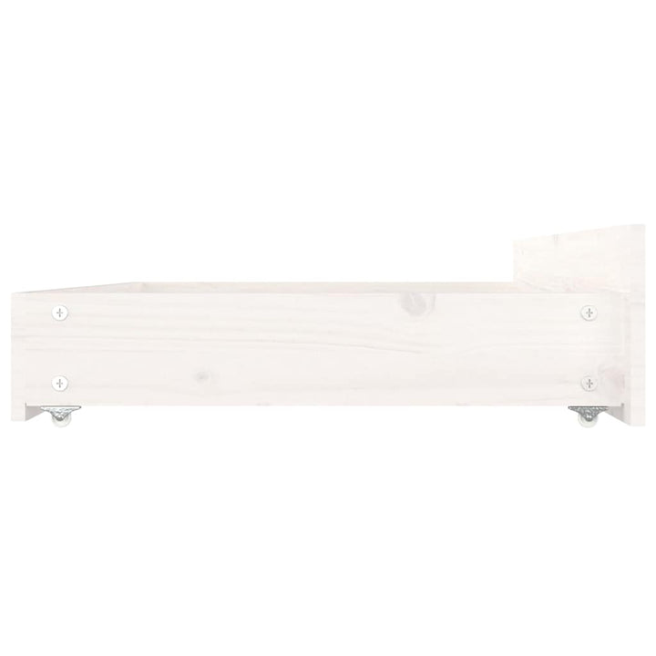 sengeramme med skuffer 135x190 cm dobbelt hvid