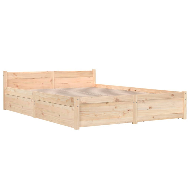 sengeramme med skuffer 140x190 cm