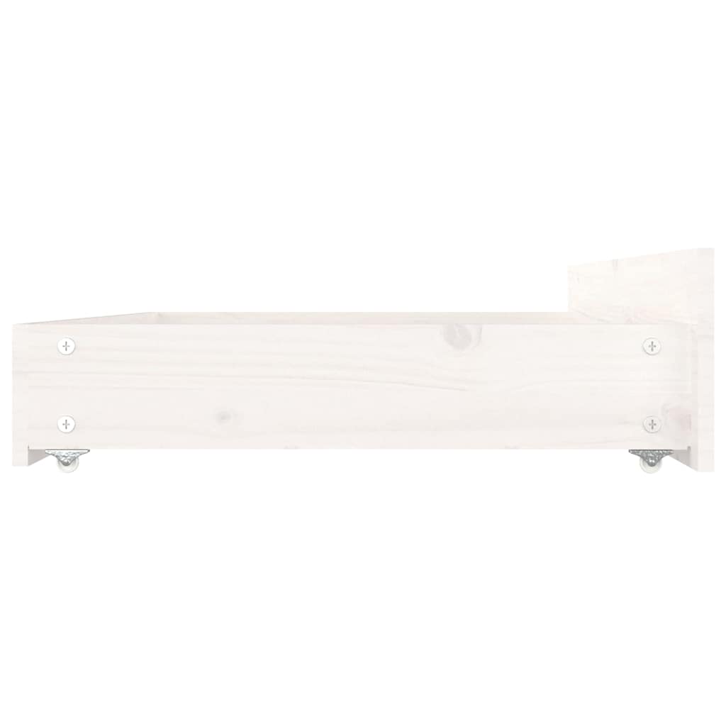 sengeramme med skuffer 140x200 cm hvid