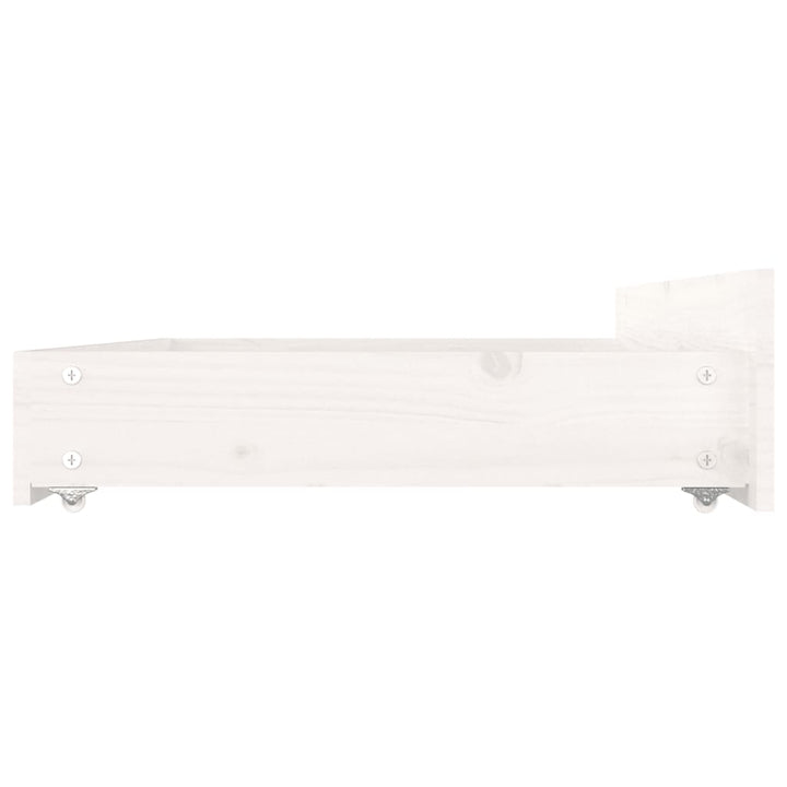 sengeramme med skuffer 150x200 cm King Size hvid