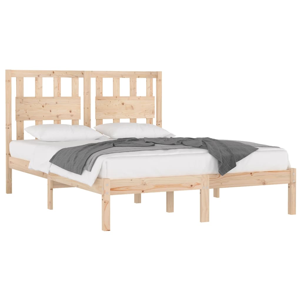 sengeramme 150x200 cm massivt fyrretræ