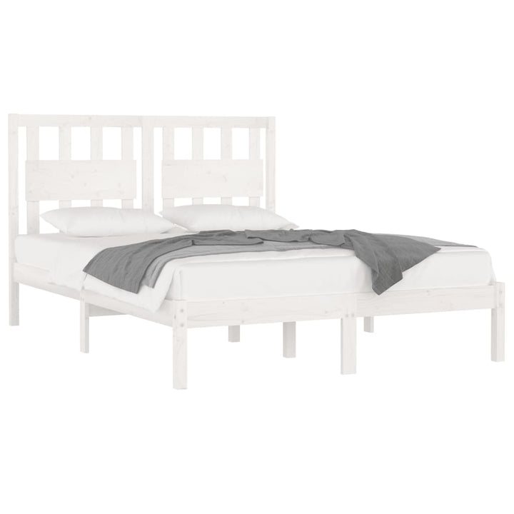 sengeramme 180x200 cm Super King massivt fyrretræ hvid