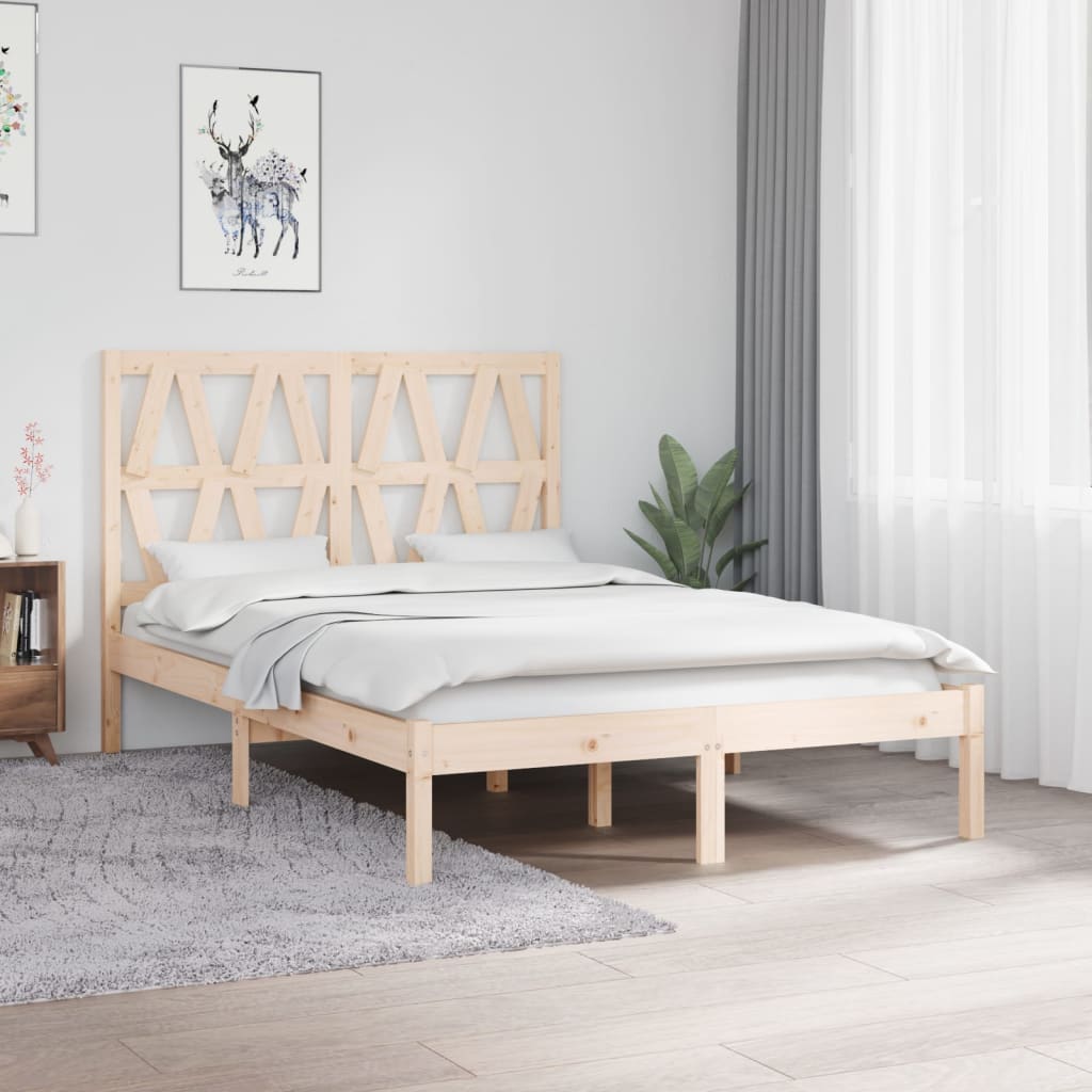 sengeramme 120x190 cm massivt fyrretræ
