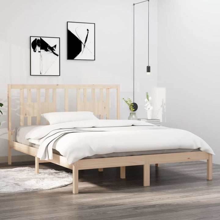 sengeramme 160x200 cm massivt fyrretræ