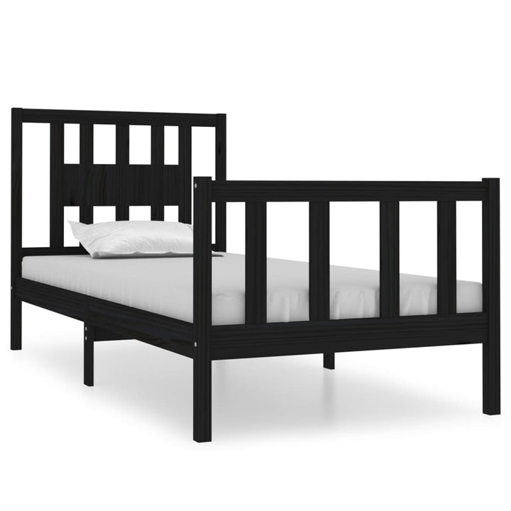 sengeramme 75x190 cm Small Single massivt træ sort