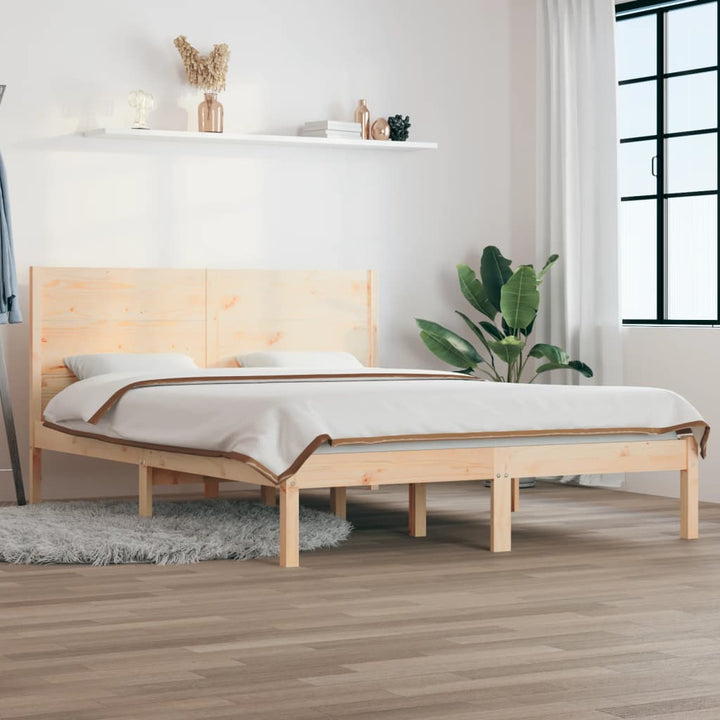 sengeramme uden madras 160x200 cm massivt fyrretræ