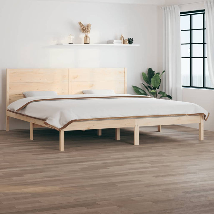 sengeramme uden madras 200x200 cm massivt fyrretræ