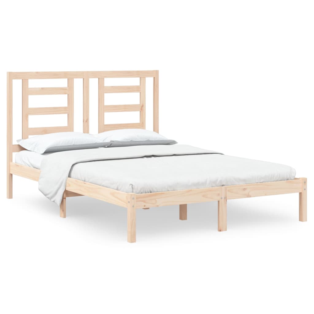 sengeramme uden madras 140x190 cm massivt fyrretræ
