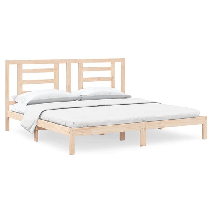 sengeramme uden madras 200x200 cm massivt fyrretræ
