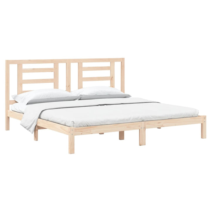 sengeramme uden madras 200x200 cm massivt fyrretræ