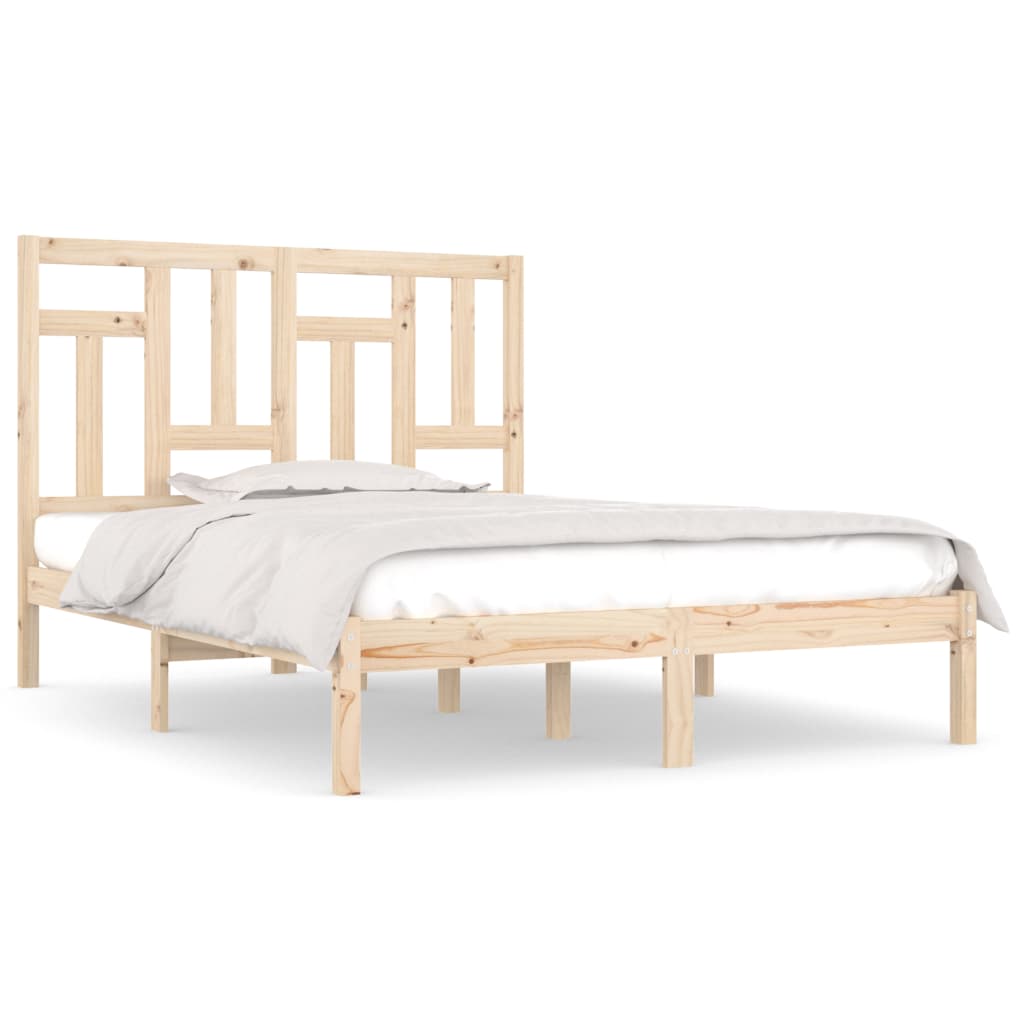 sengeramme uden madras 140x200 cm massivt fyrretræ
