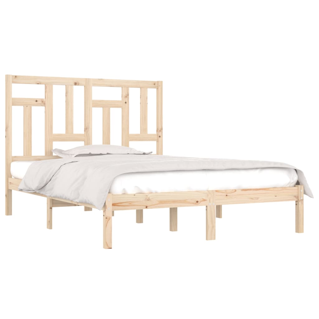 sengeramme uden madras 140x200 cm massivt fyrretræ