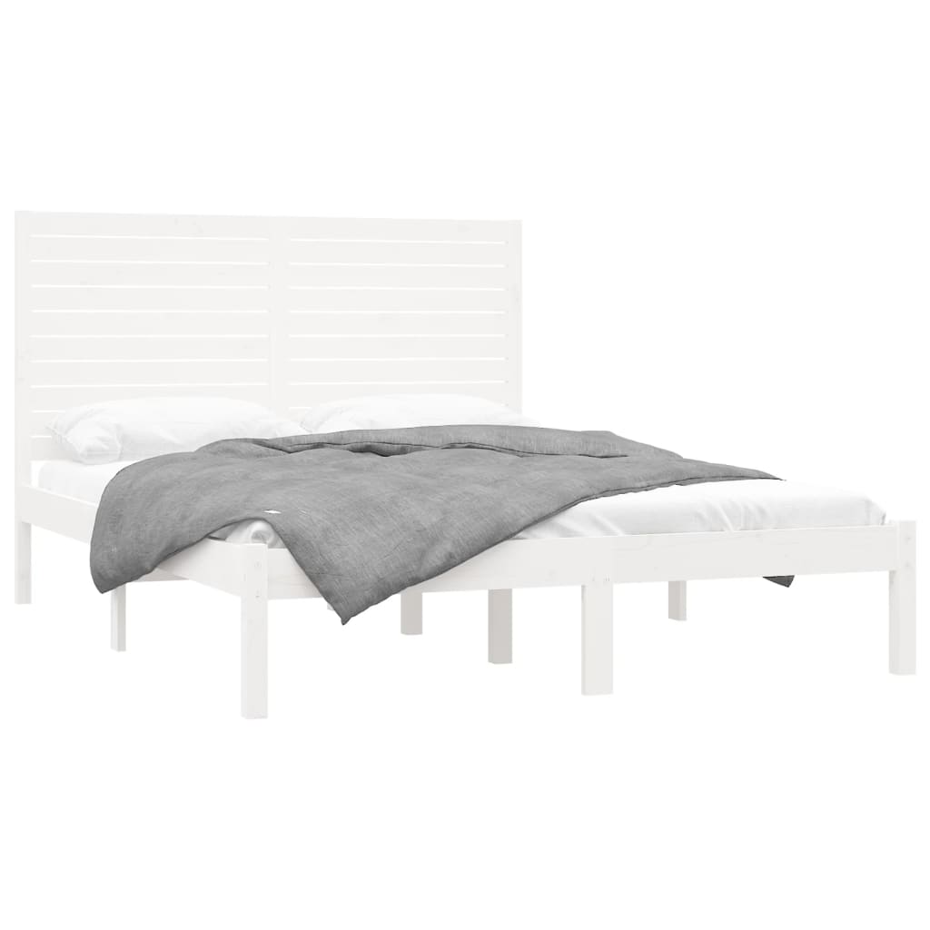 sengeramme 120x200 cm massivt træ hvid