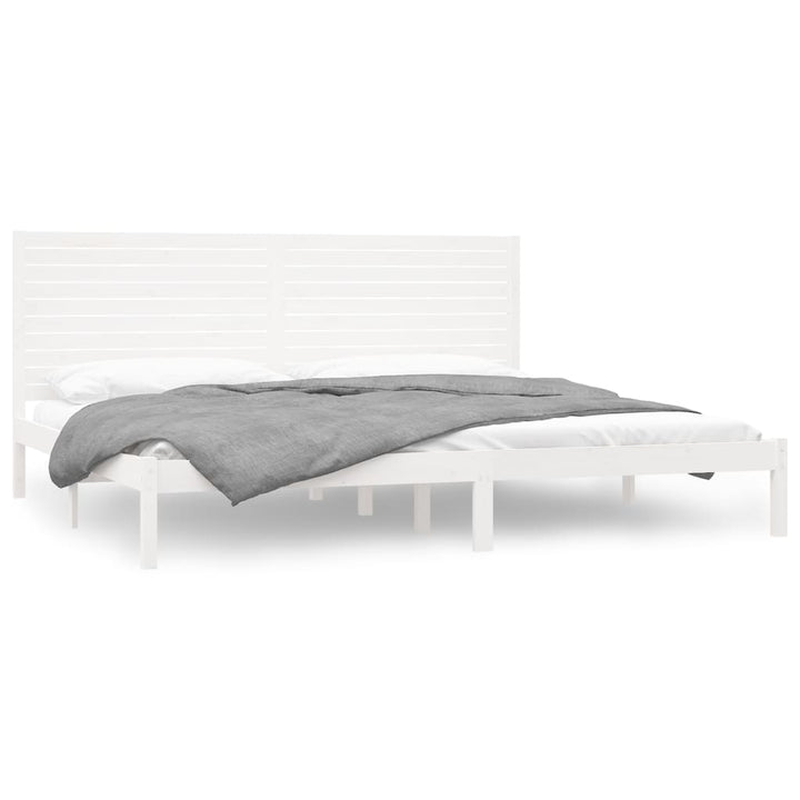 sengeramme 200x200 cm massivt træ hvid