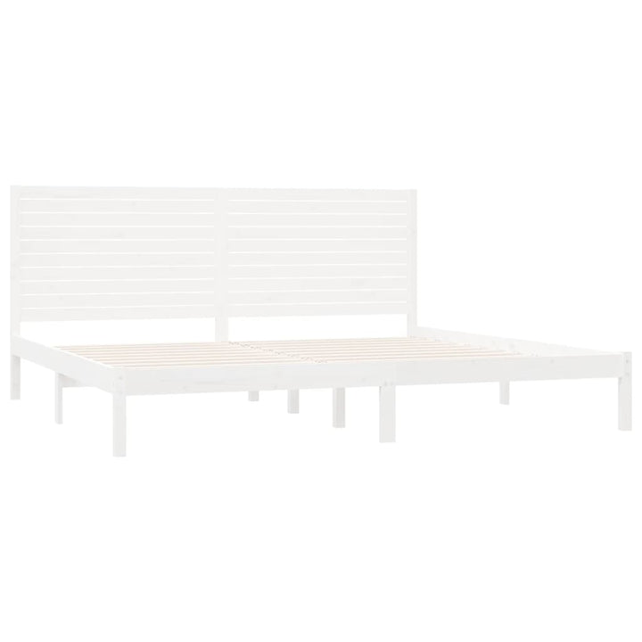 sengeramme 200x200 cm massivt træ hvid