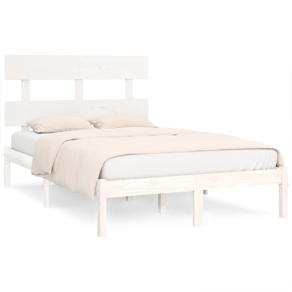 sengeramme 120x200 cm massivt træ hvid