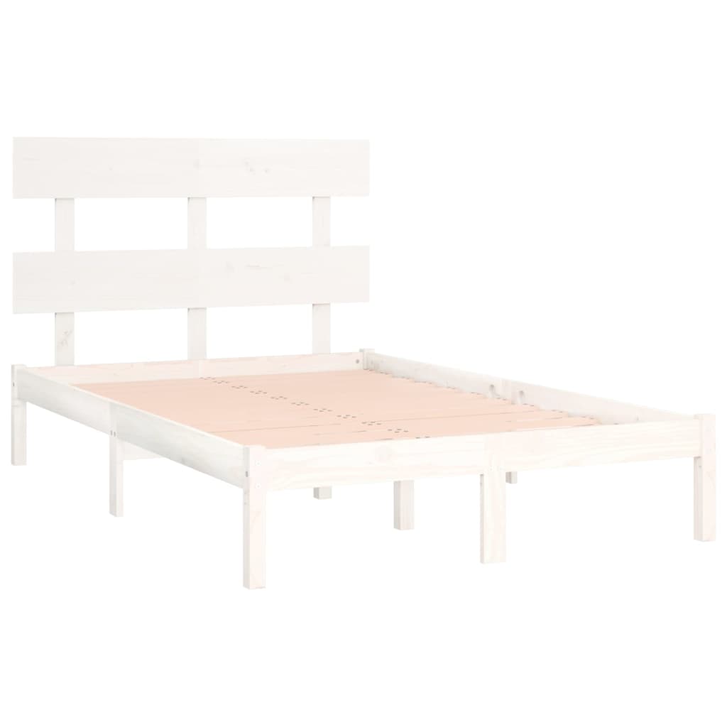sengeramme 120x200 cm massivt træ hvid