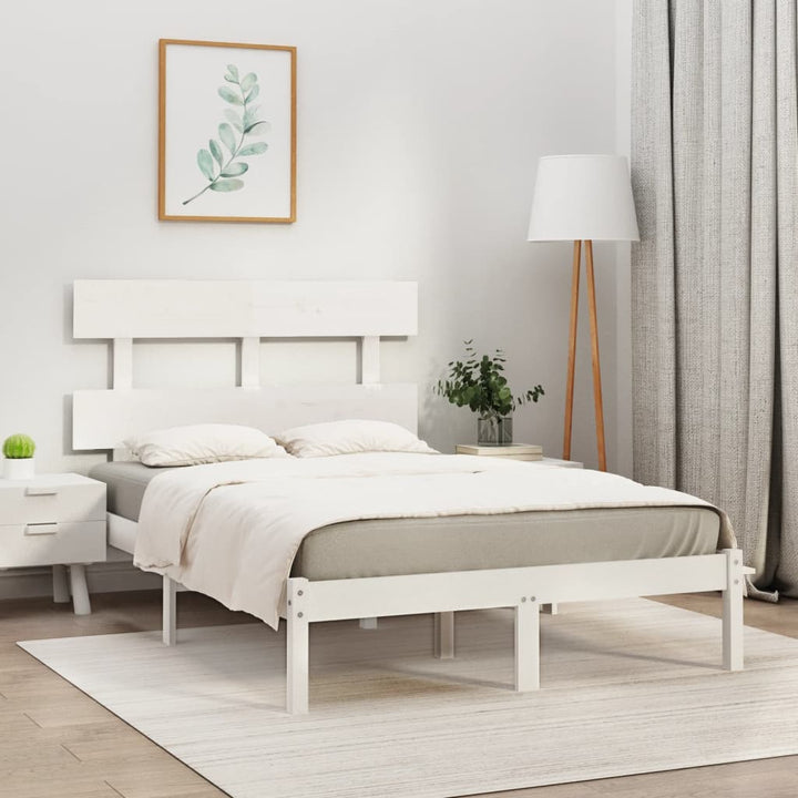sengeramme 120x200 cm massivt træ hvid