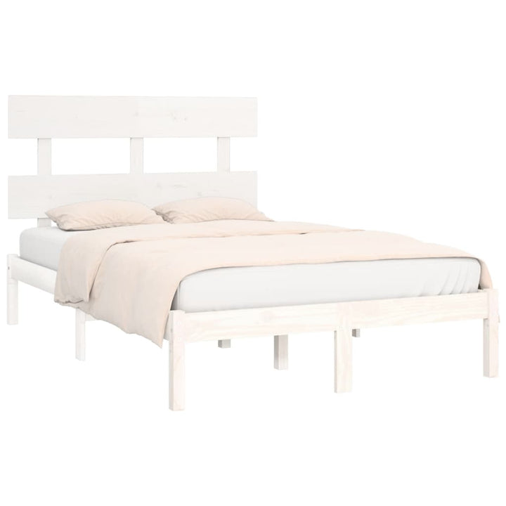 sengeramme 160x200 cm massivt træ hvid